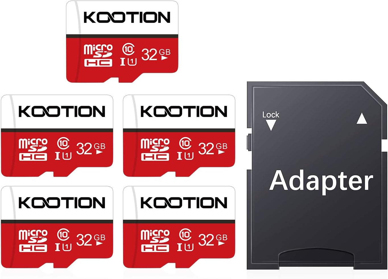 Amazon.com: KOOTION 32GB Micro SD Card 5 Pack, Class 10 MicroSDHC Flash ...