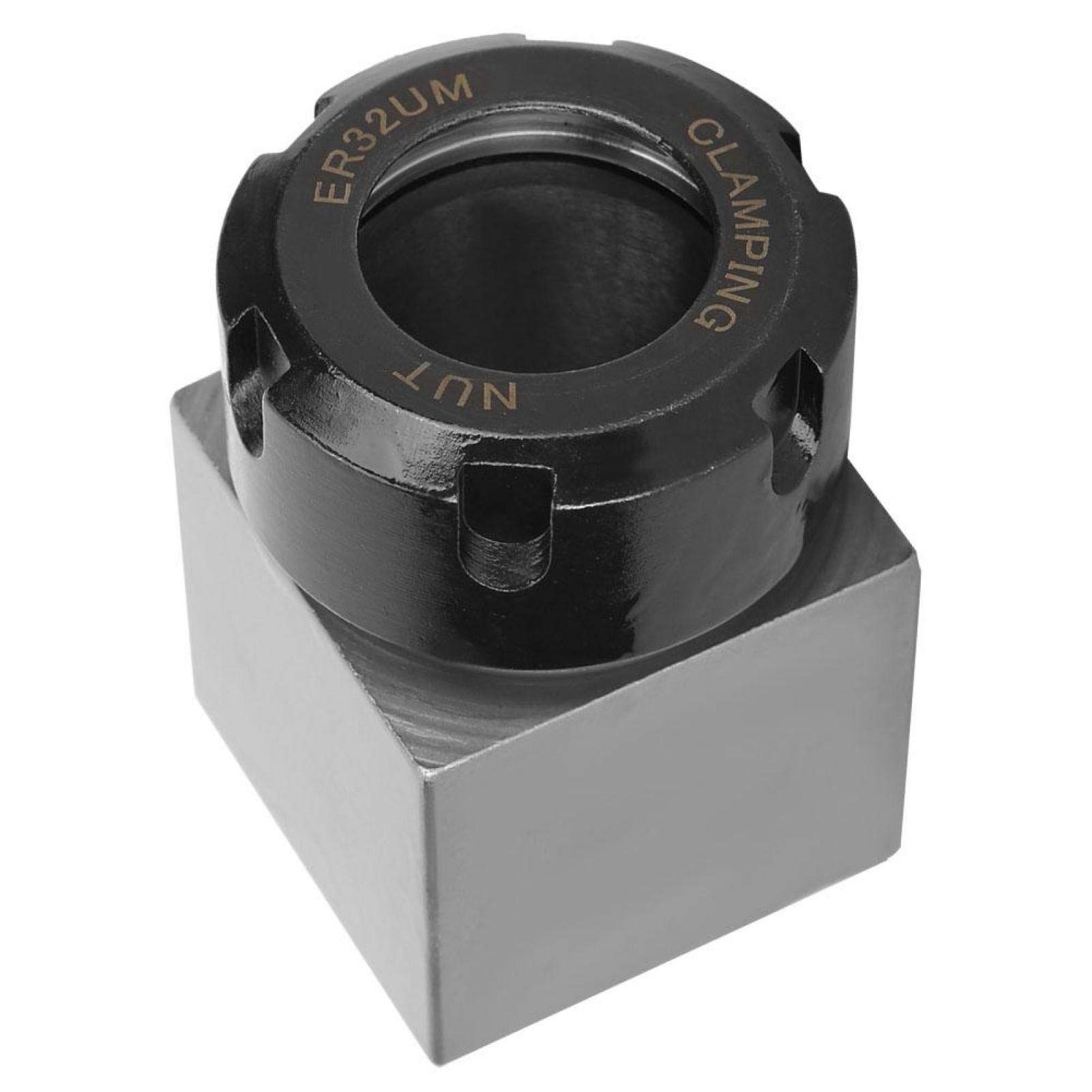 Spring Collet Holder, ER-32 Square Collet Block, Through Hardening Treatment High Machining Accuracy High Strength And Hardness for CNC Lathe Engraving Machine