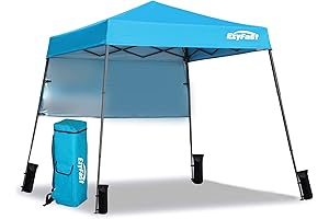 EzyFast Backpack Canopy, Pop Up Shelter for Sports, 7.5' x 7.5' Base,...