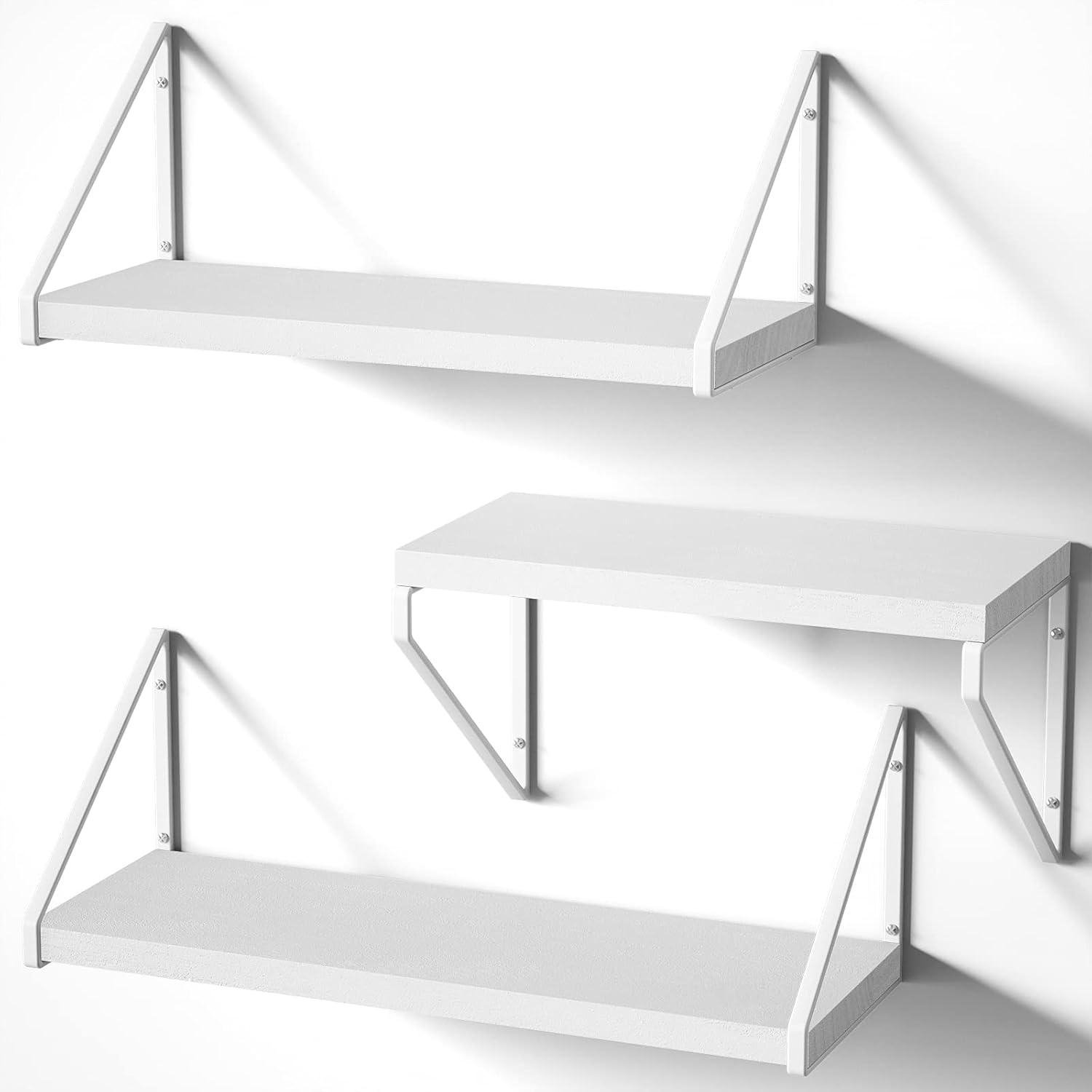 LoveKANKEI Floating Shelves Wall Mounted Pack of 3 Wall Storage