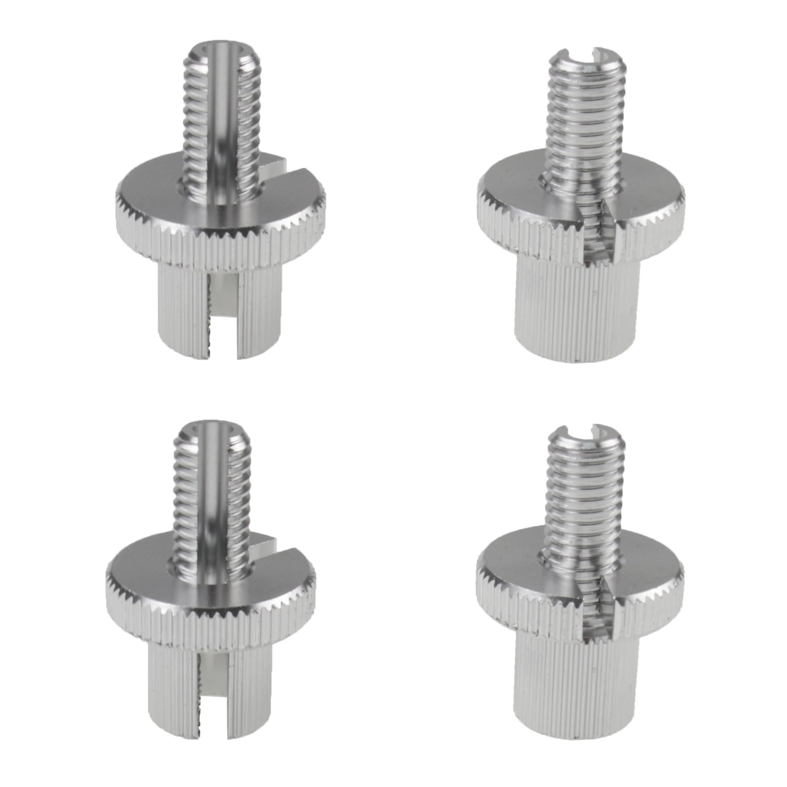 4 PCS M8 Clutch Brake Cable Adjuster Screw,Universal Brake Clutch Cable Line Adjuster Screw Adjusting Nut Bolt with Slotted 8MM for Motorcycle Motorbike Moped Scooter Dirt Bike-Silver
