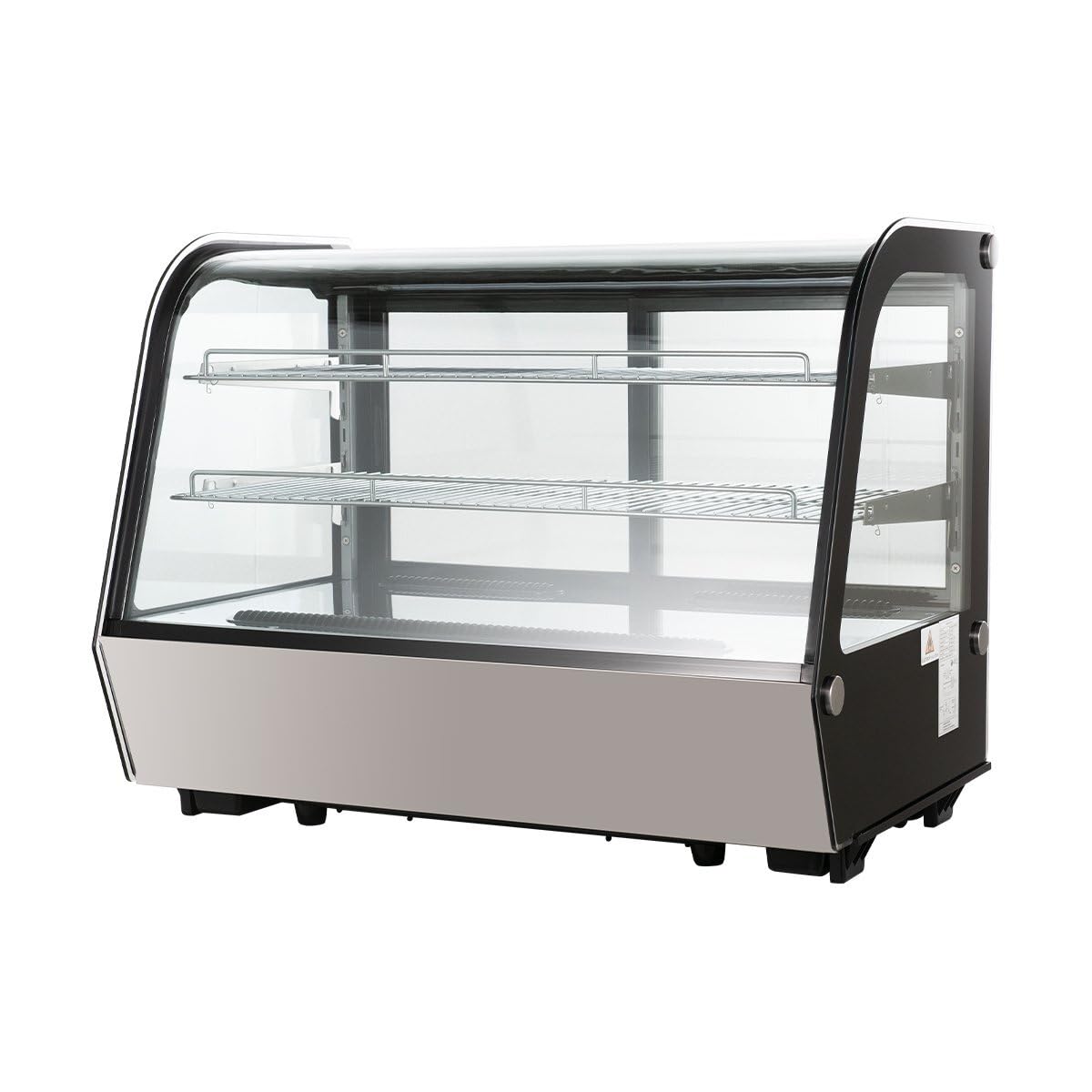GastroHero Vetrina refrigerante 160 litri I vetrina buffet +2 °C e +6 °C con LED I vetrina refrigerante Gastro nero I banco refrigerante con porta in vetro e convezione I chiudibile a chiave