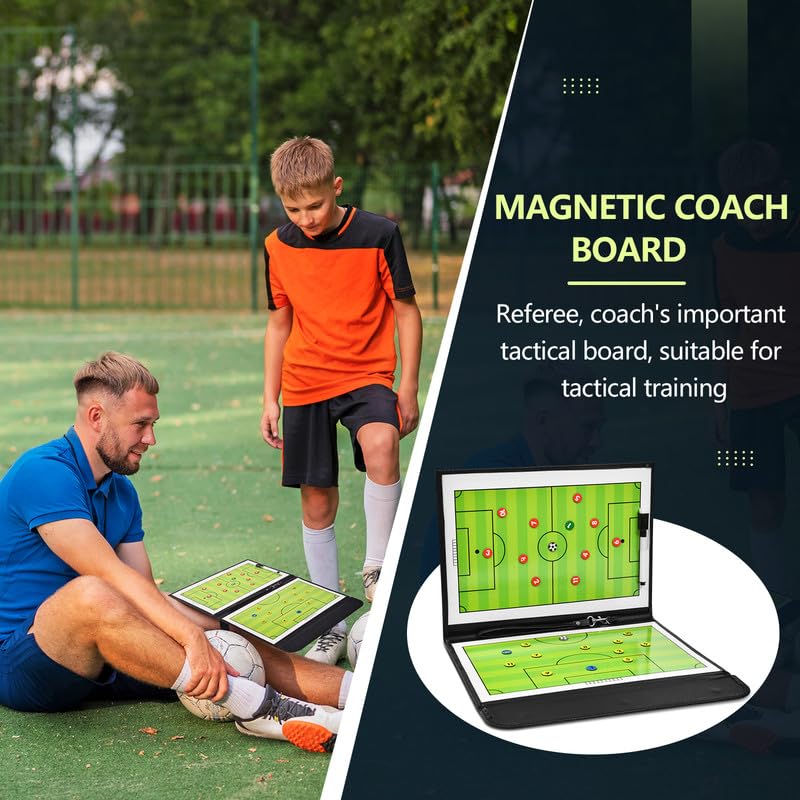 Flintronic Pizarra Táctica Fútbol Magnética Portátil Tablero Entrenamiento Entrenador con Imanes
