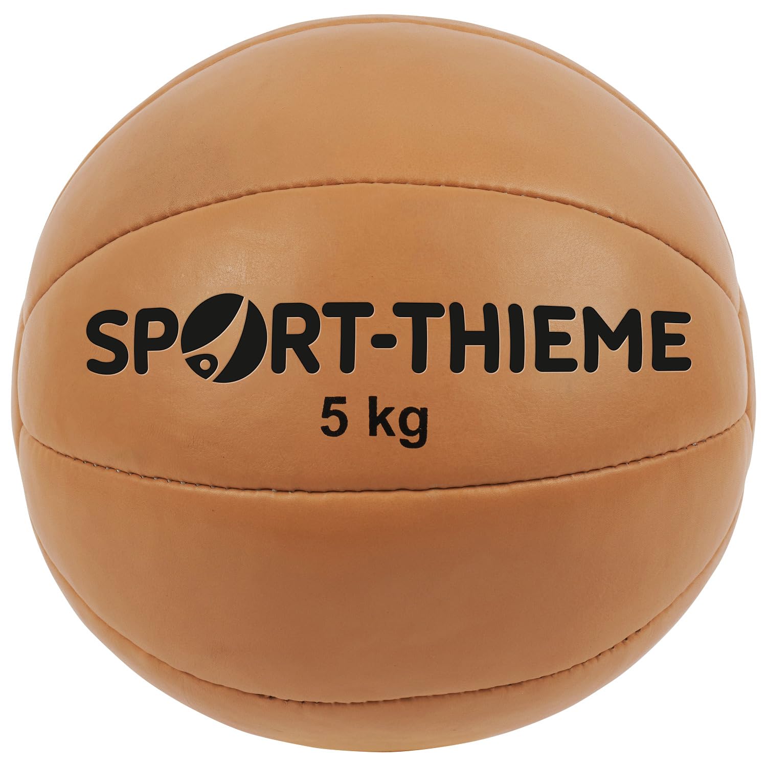 Sport-Thieme Medizinball Klassik | Vintage Medizin-Ball aus echtem Leder | In 1kg, 1,5kg, 2kg, 3kg, 4kg o. 5kg | Handgenäht, ohne Ventil, Granulat Füllung | Deutsche Markenqualität