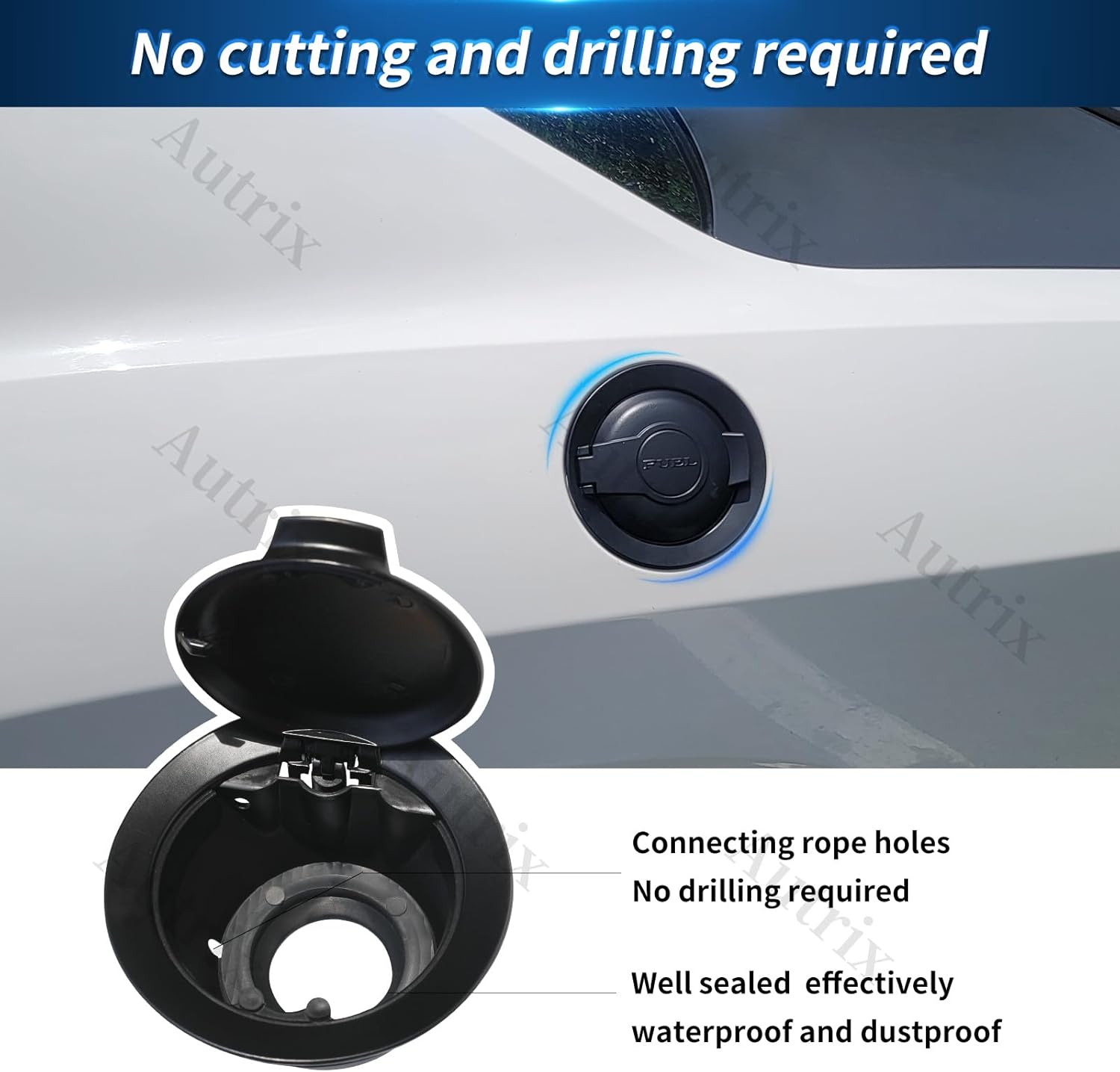 Challenger Fuel Filler Gas Cap For 2008-2023 Dodge Challenger Gas Cap Fuel Filler Door Matte Black #68250120AA