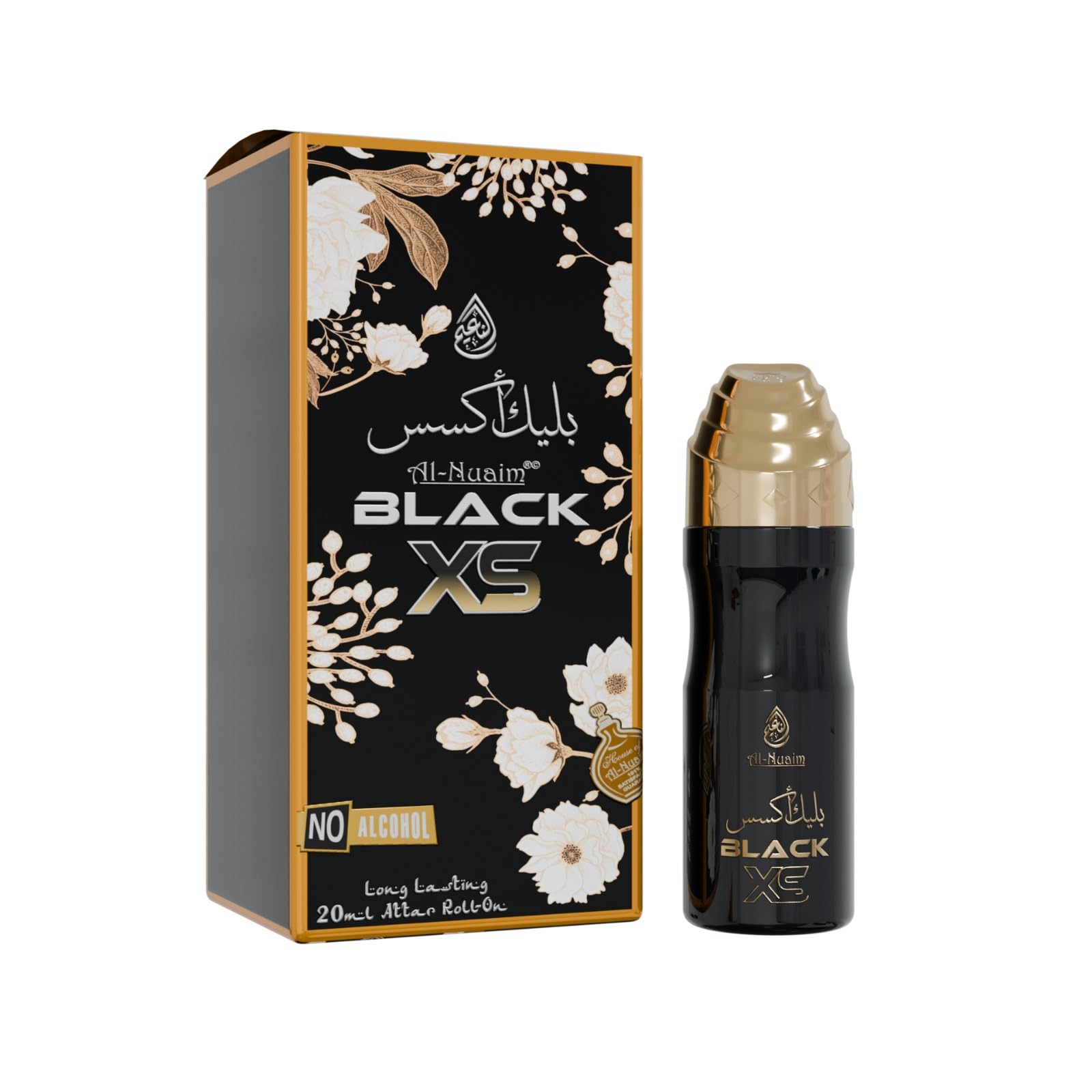 Al Nuaim Black XS 20ml - Pure Non-Alcoholic | Oriental Attar | Concentrated Perfume Oil | Premium-Grade Oriental Attar | Long Lasting Fragrance