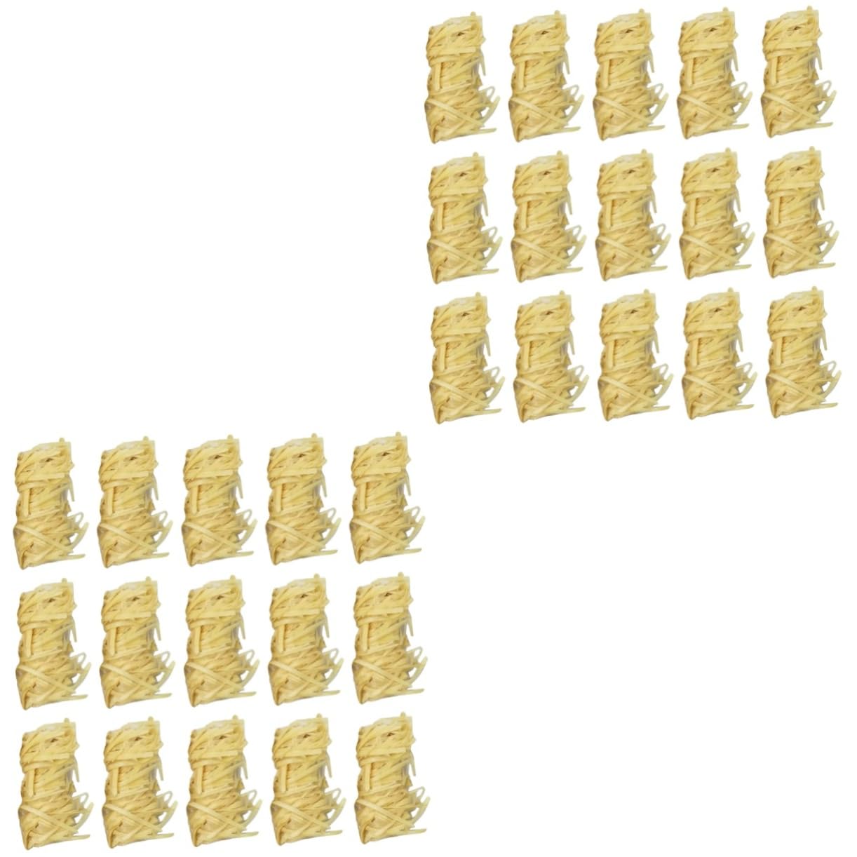Toyvian 2 Ensembles De Cire De Carbone Allume Feu Cuisson Charbon Gril De Plein Air Naturel des Bâtons Enregistrer Allume-feu pour La Maison Allume-feu Extérieur Bois 50 Pièces * 2