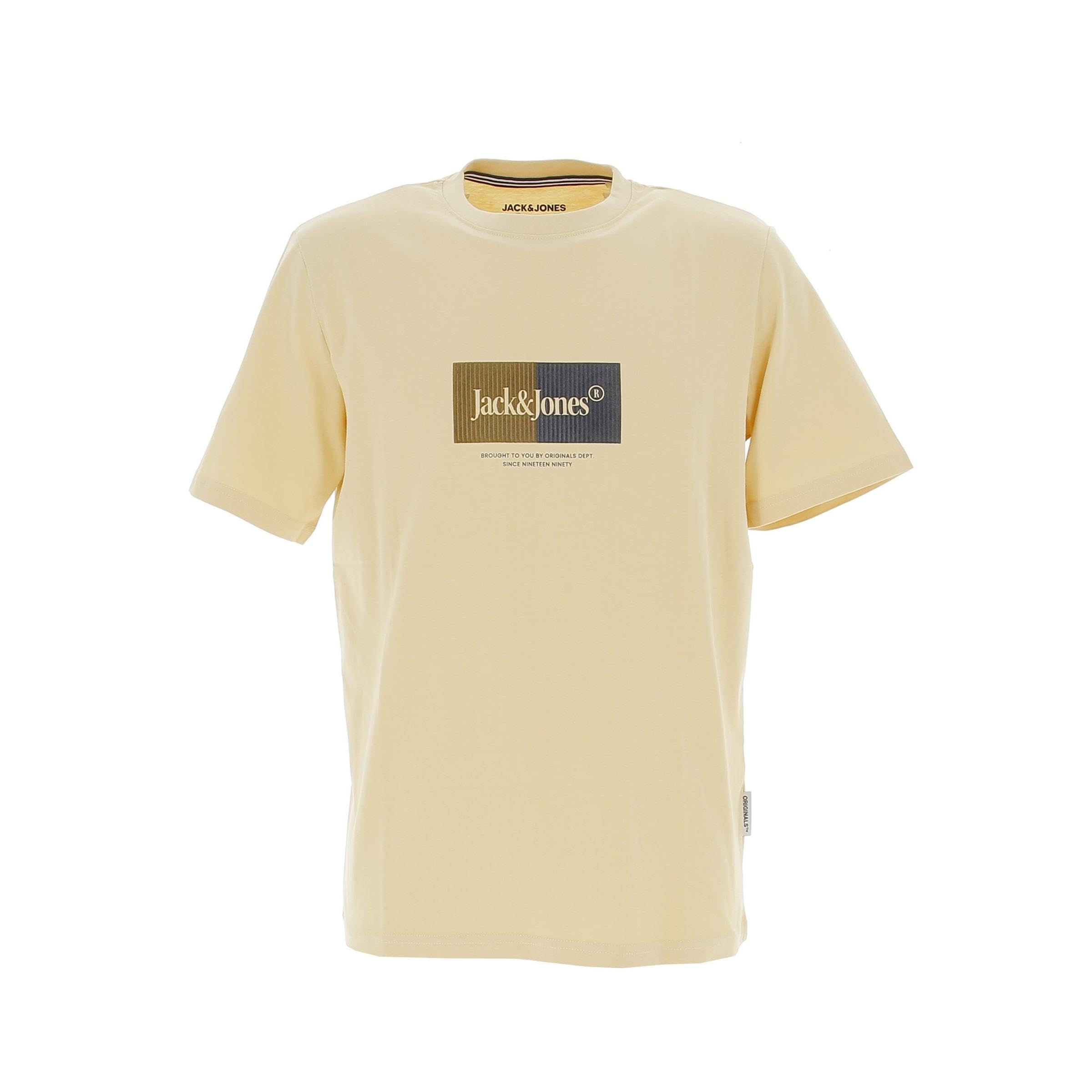 ORIGINALS Erkek JORDALSTON BRANDING TEE SS CREW NECK Tişört, Bej, L