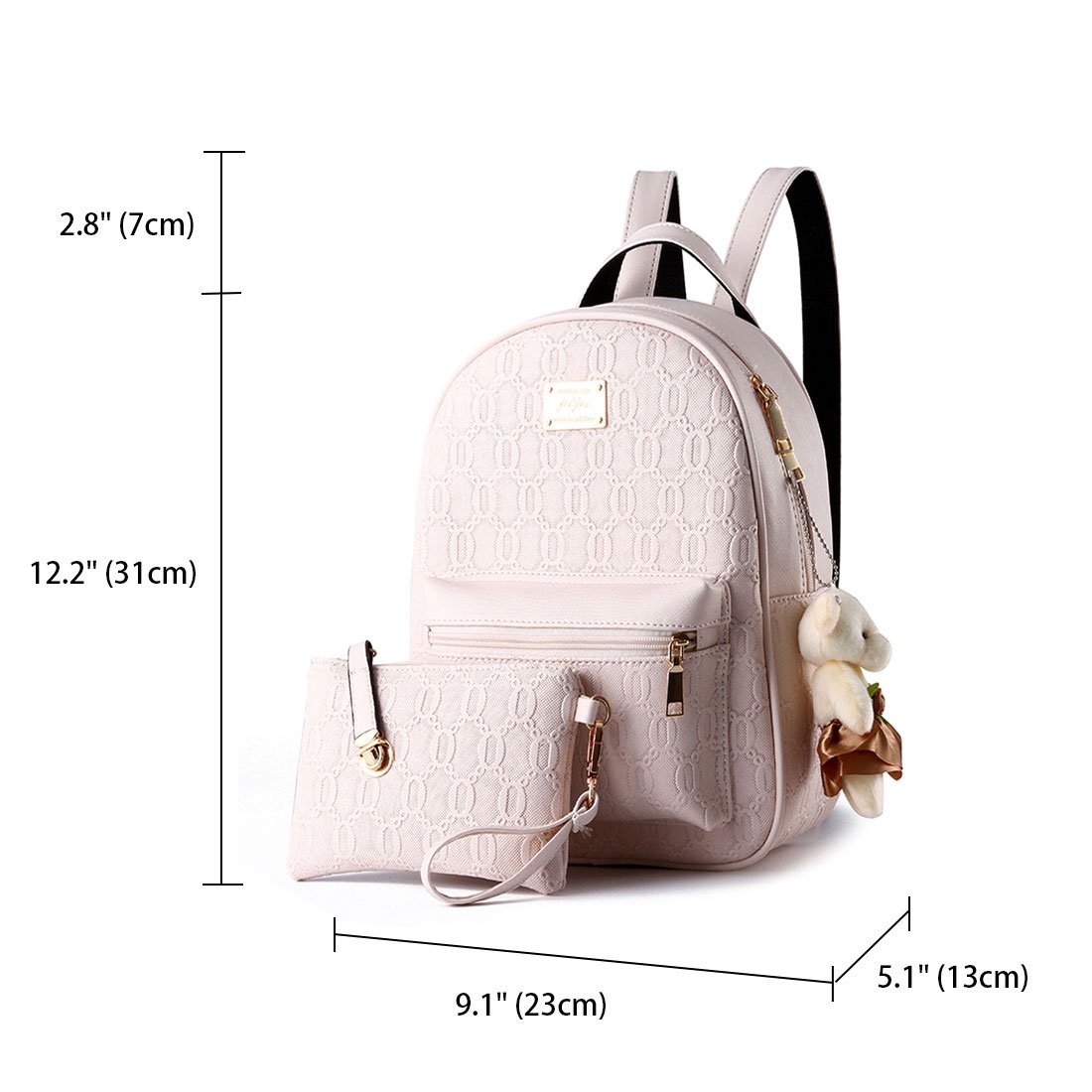 DEERWORD Donna Borse a Zaino Borsa a Zainetto Elegante Tracolla Zaini Firmate Marca Zainetti Antifurto PU pelle 5255 1 pz