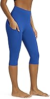 Vista 44 de ODODOS - Leggings capri de cintura alta para mujer con bolsillos, control de abdomen, no se transparentan, para entrenamiento atlético, running