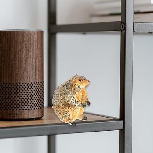 Miniatura 4 de Gadpiparty Figura realista de marmota, modelo de marmota, modelo de animal, decoración del hogar, estatua de jardín al aire libre, estatua de