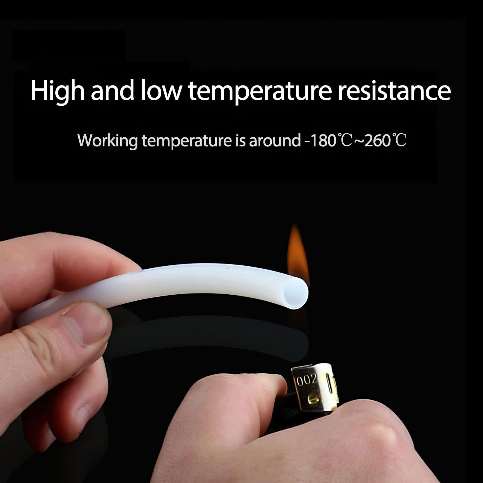 TEN-HIGH 5m PTFE-Schlauch,Transparenter Teflonschlauch（4mm Innendurchmesse x 6mm OD）Hitzebeständig Luftschlauch Teflon Tube Weit Verbreitet in Chemikalien, Ventilen Und 3D-Drucker