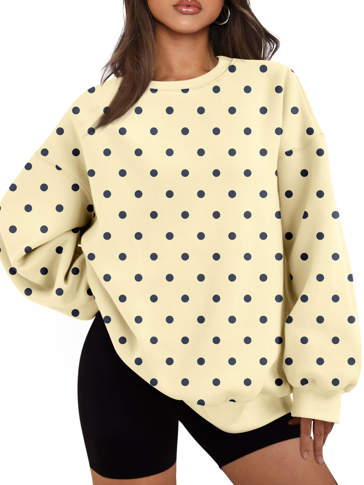 EFAN Womens Oversized Sweatshirts Crewneck Casual Lounge Fall Outfits 2026 | Fleece lined, comfort stretch fabric, basic loose hoodie, maternity, workout, lounge wear, winter, airport fashion clothes