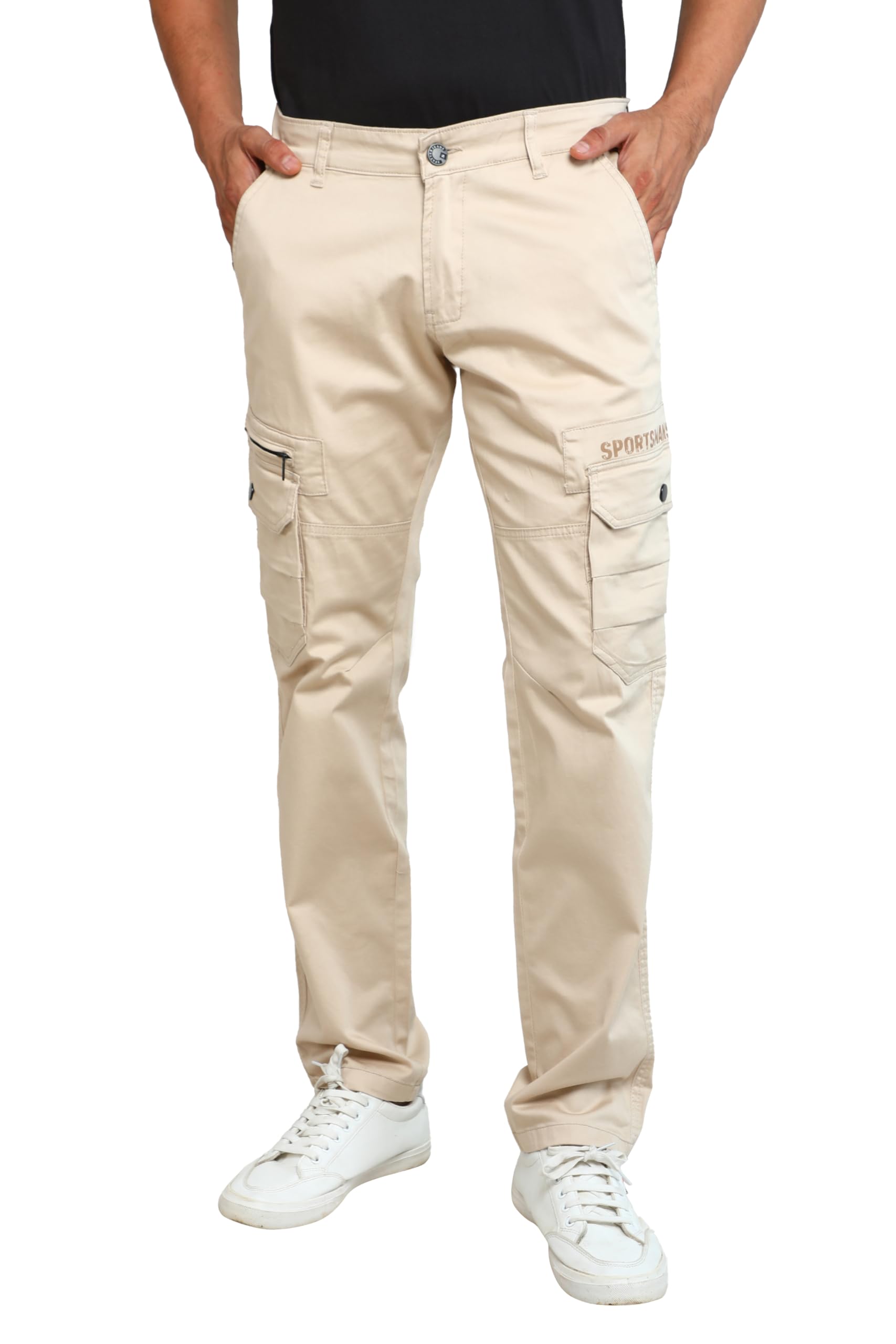 Men’s Cargo Pants | Multi Pocket Cotton Twill Cargo Joggers for Men | Relaxed Fit Stylish Pant with Pockets | Casual Trousers & Streetwear Lower-picture-23