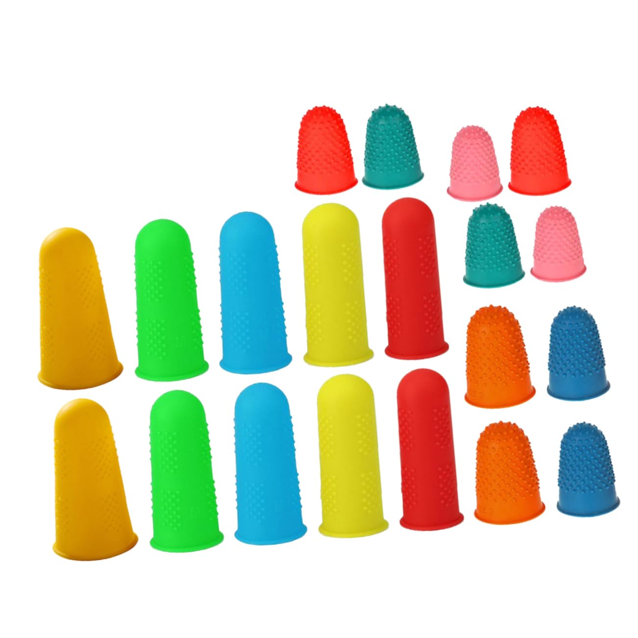 5 Series Protector De Dedos Resistente Al Desgaste Cubiertas De La Punta Del Guardia Pequeño Agarre Consejo Gel De Sílice 20 Piezas X 5