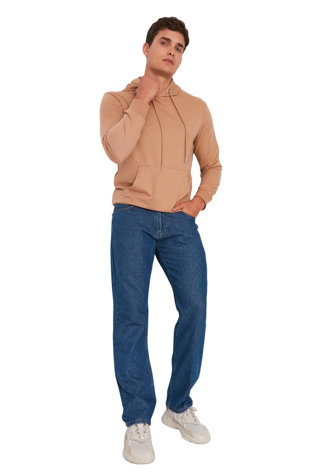 TRENDYOL Herren Trendyol Herren Mittlerer Bund Regular Jeans, Indigoblau, 31 EU