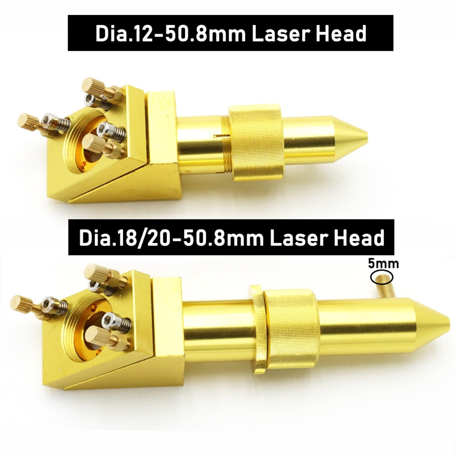 CO2 Laser Lens Head Mirrors Mount Set for 2030 4060 K40 Laser Engraving Cutting Machine(Laser Head (12-50.8))