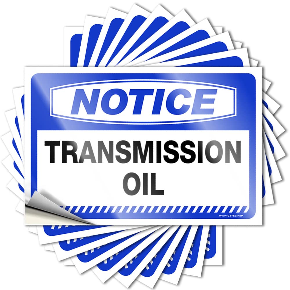 Funny Car Stickers Notice Transmission Oil Stickers 10 Pcs Funny Signs for Man Cave Prank Bumper Stickers(8X12CM)