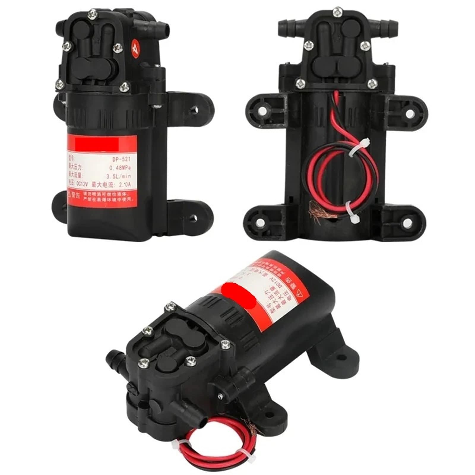Pompa elettrica for acqua agricola DC 12V 70PSI 3,5L/min Mini spruzzatore d'acqua a membrana ad alta pressione for autolavaggio