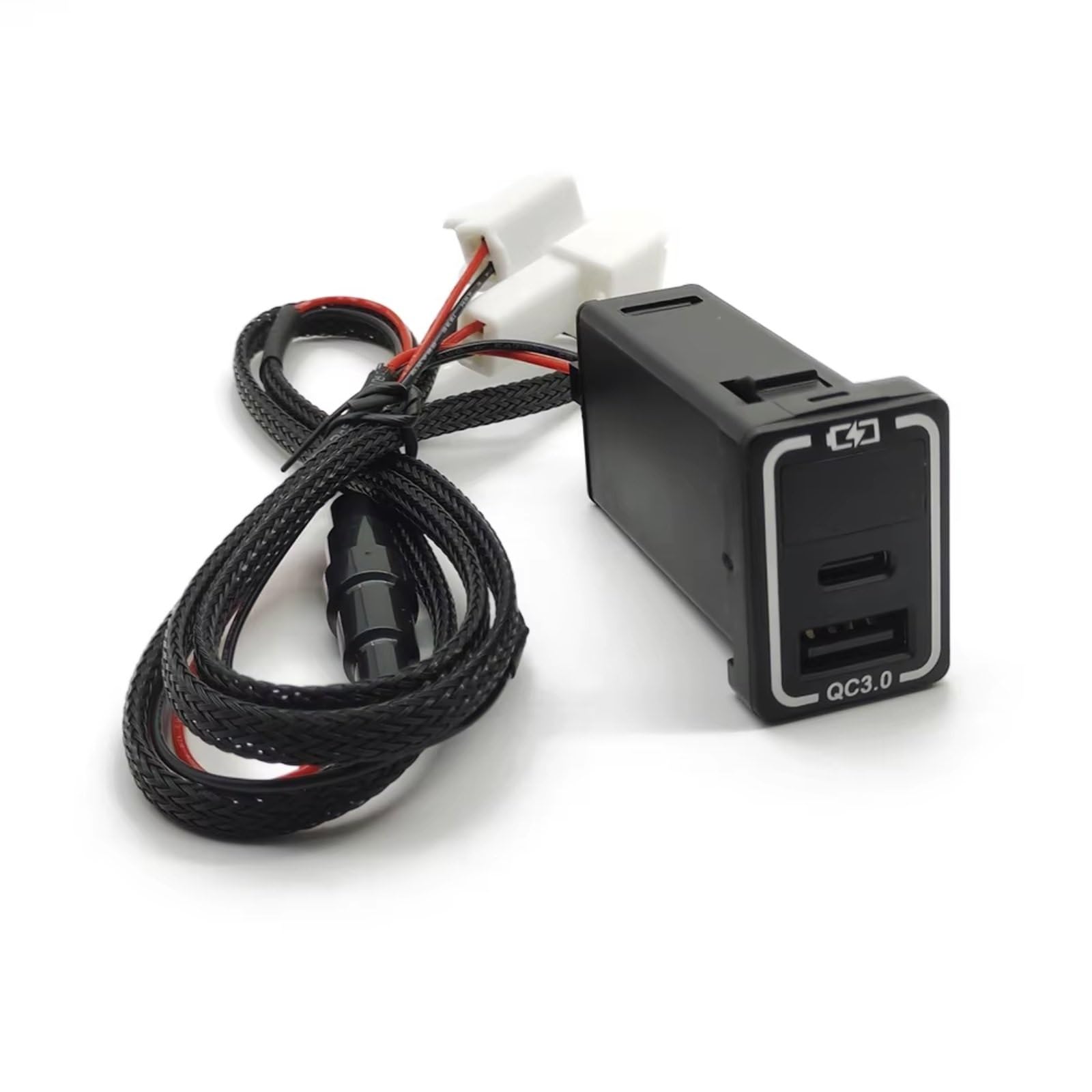 Centro Puerto USB Compatible Con Toyota Para Camry Para Land Para Vehículo Cruiser Dual QC3.0 Coche Tipo C Cargador Teléfono Carga Rápida Puerto USB AUX Jack