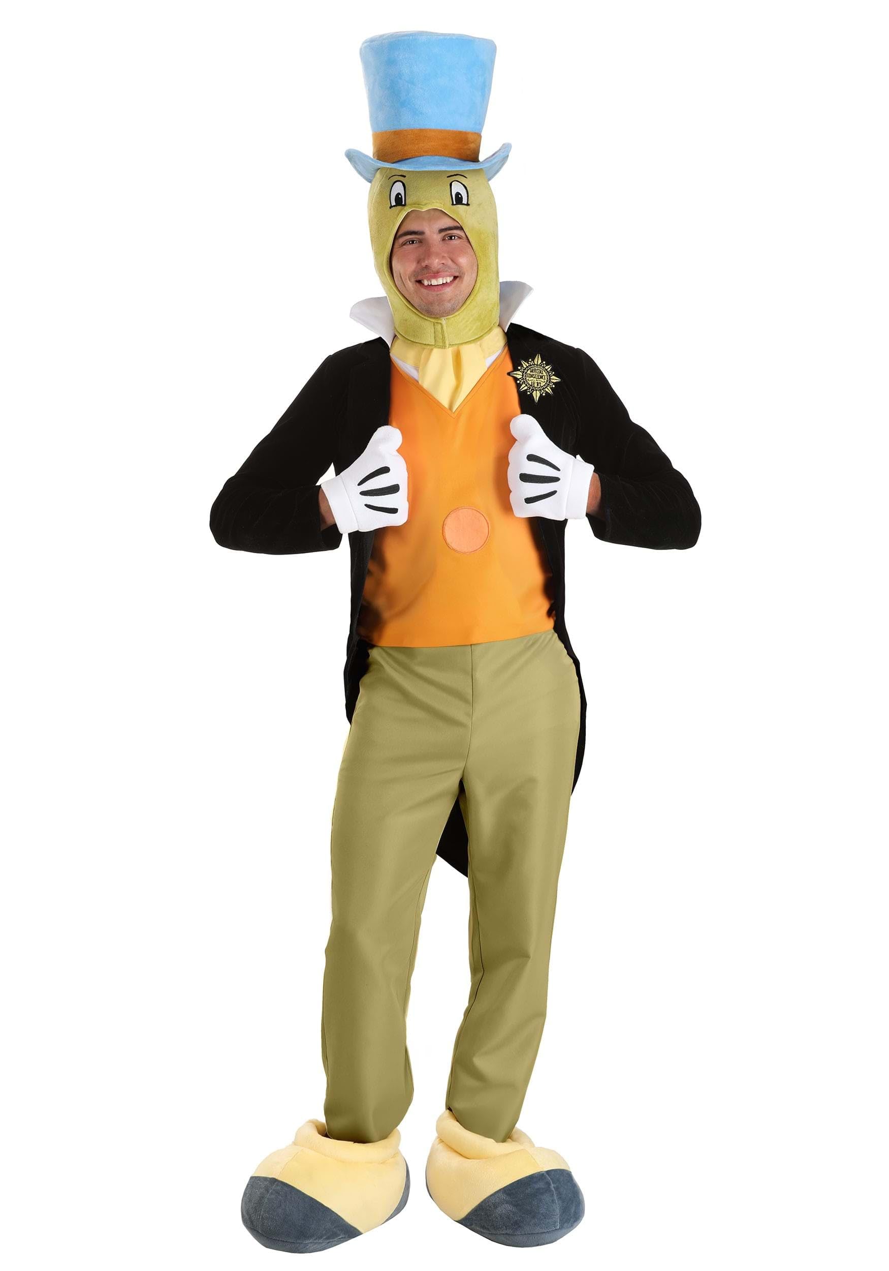 Fun CostumesDisney's Pinocchio Jiminy Cricket Costume for Adults | Insect Costume with Jacket, Hood, & Gloves