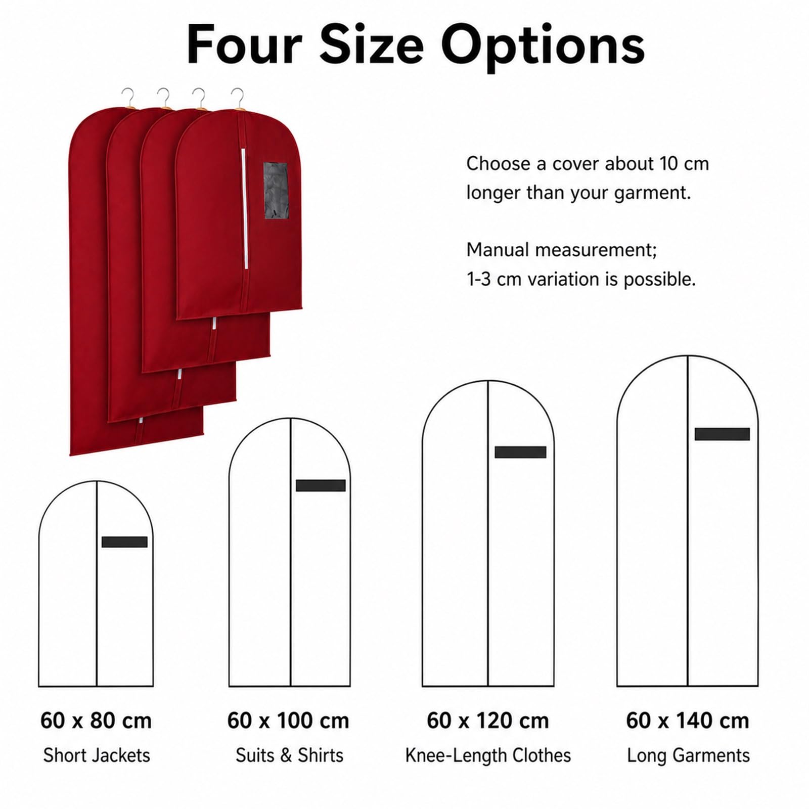 Funda Traje Transparente Bolsas Guardar Ropa Fundas Ropa Transparente Funda Ropa Armario Fundas para Trajes Fundas Translúcidas Ropa Antipolvo Fácil Limpiar para Camisas y Abrigos
