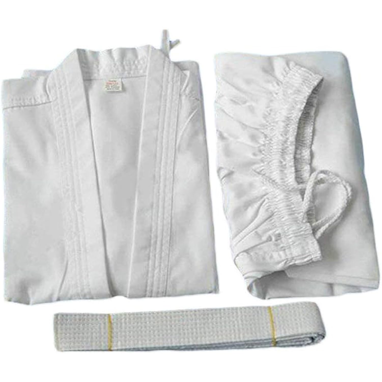 Tuta da Karate per Bambini Karate Gi Pollycotton Uniforme Leggera da Allenamento per Club con Cintura Bianca Gratuita