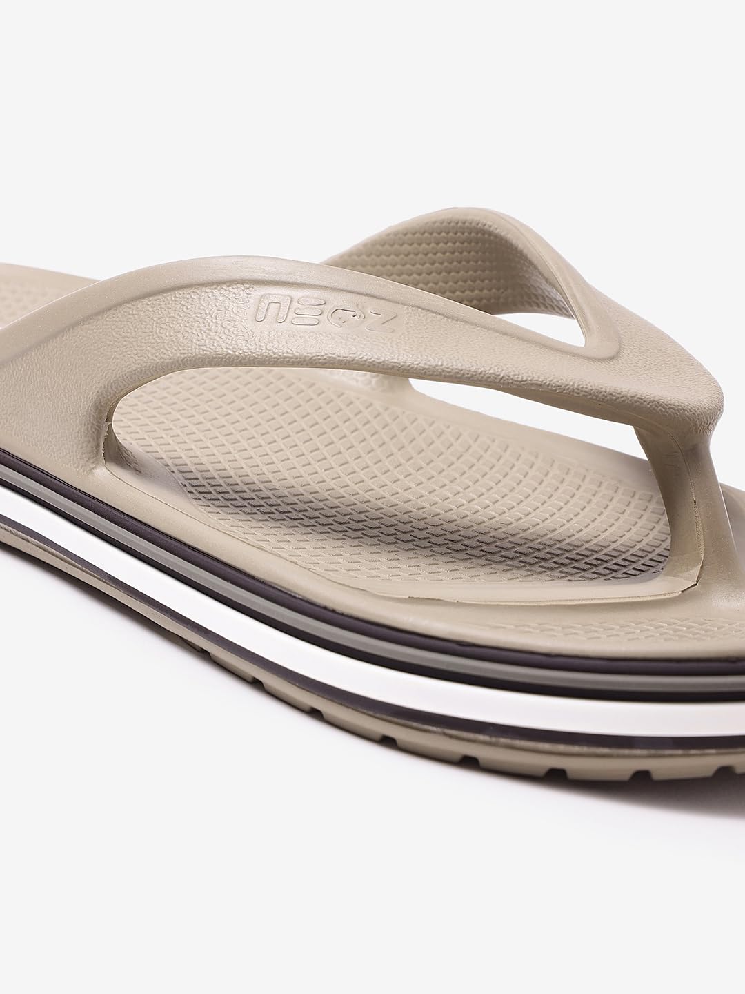 Neoz Extra Soft Men's Slippers with Cushion FootBed for Adult | Comfortable & Light Weight | Stylish & Anti-Skid | Waterproof & Regular Flip Flops for Gents/Boys, M-COOLZ-1-KHAKI_8 2