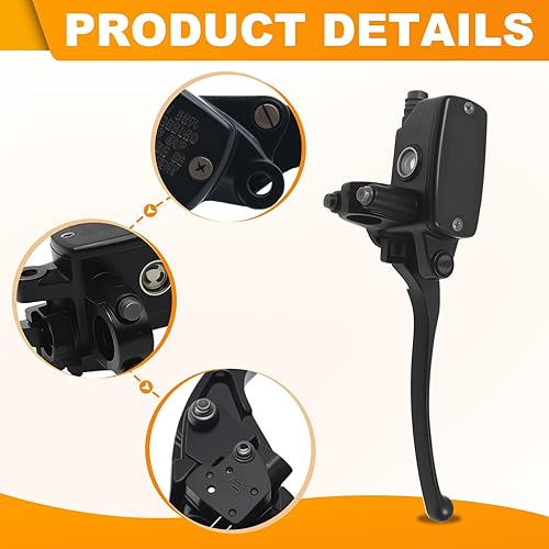 Miniatura 5 de Triumilynn Cilindro maestro de embrague de freno de 78 pulgadas 0.866 in para Honda Yamaha Suzuki Kawasaki, manillar de 78 pulgadas para motocicleta