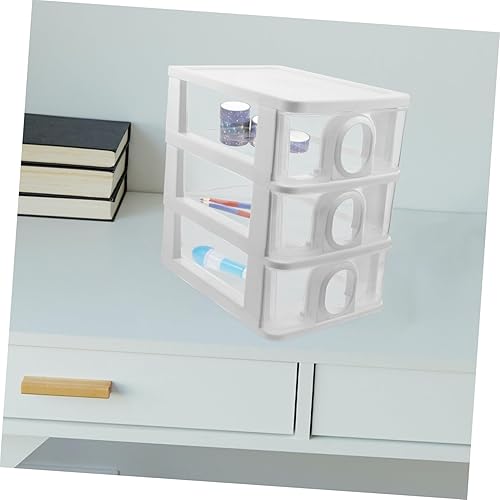 Miniatura 6 de Caja de almacenamiento organizador de cajones de 3 capas Organizador de maquillaje de escritorio Estuche de almacenamiento de papelería