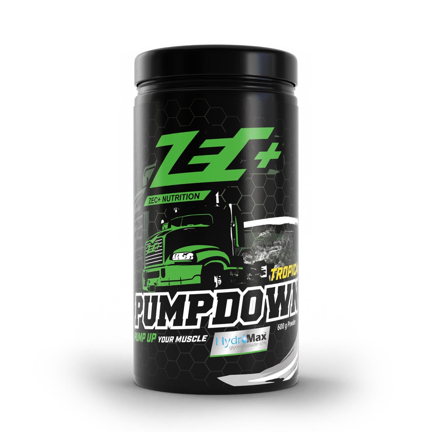 ZEC+ Pumpdown Pre-Workout Booster mit Arginin AKG, L-Citrullin-Malat & HydroMax™ Glycerol, Traingsbooster für Krafttraining, Geschmack Tropical Fruit 600 g
