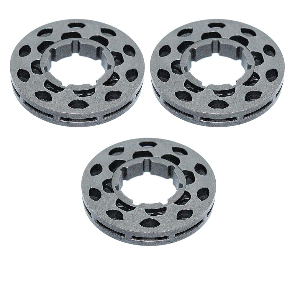 Kit de 3 piñones for Motosierra de 10 Dientes y Paso de 3/8", compatibles con Otras motosierras, estándar de 22 mm y 7 estrías.