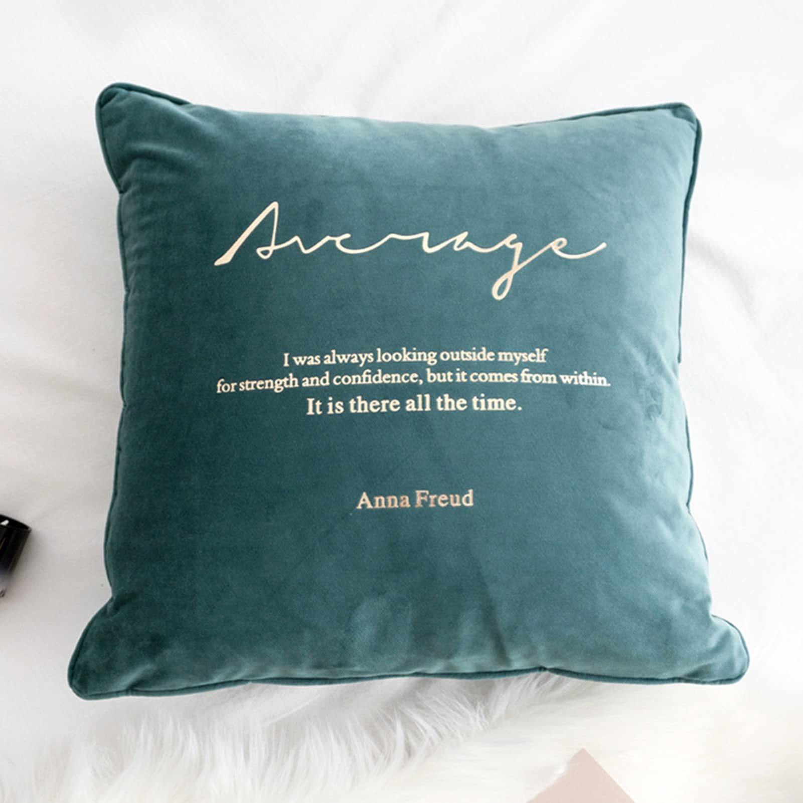 Almohadas Funda De Cojín para Sofá Funda De Cojín para Arrojar, Suave Y Lisa con Cremallera Invisible, 45X45cm (Color : A)