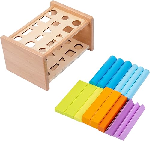 Miniatura 8 de Juguetes Montessori a juego de formas de madera, juguetes de clasificación de formas de color, juguetes para niños de 1 a 3 años, juguete educativo