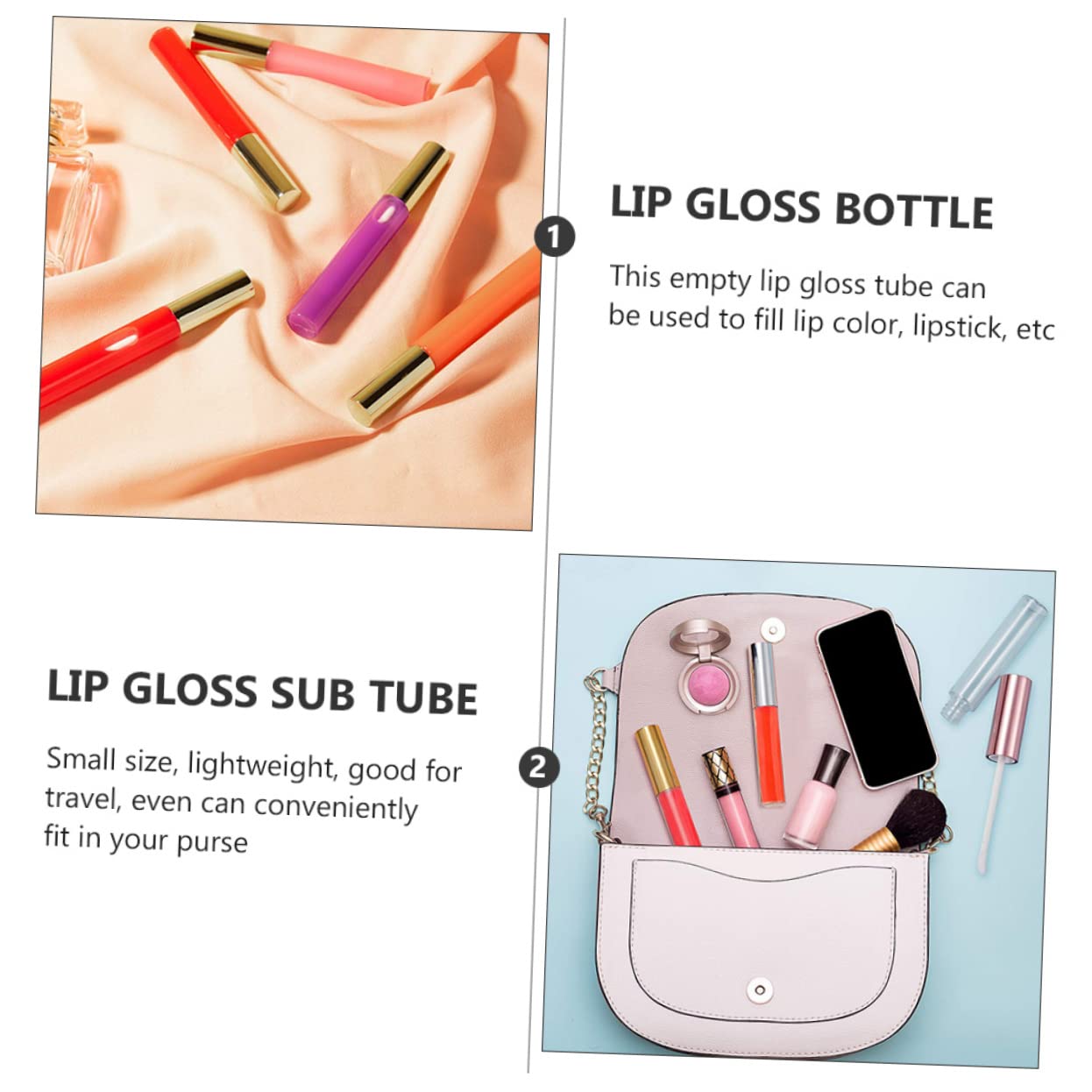 10ml Abs Lipgloss Tube für Selbstgemacht und Reisen