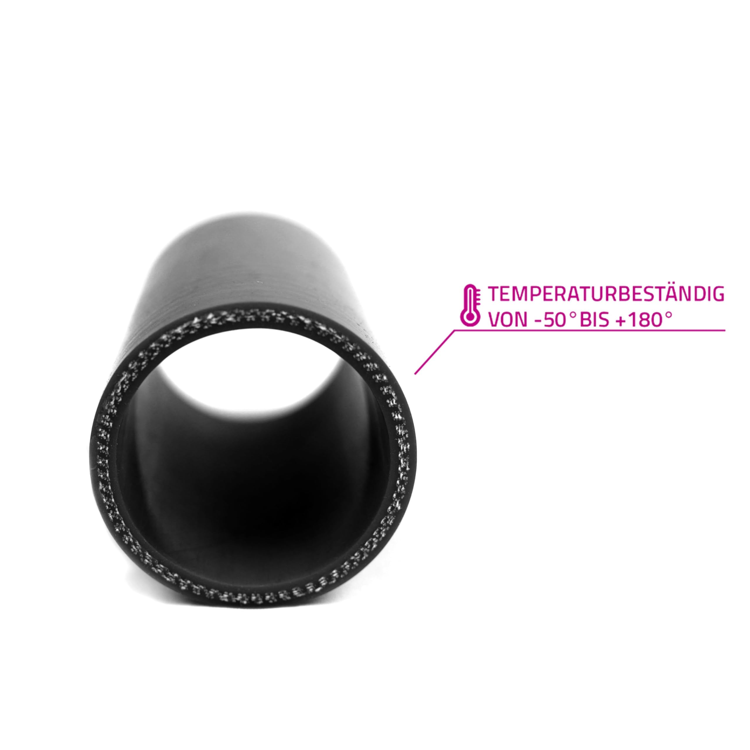 Siliconen slang flexibel zwart DN=51mm L=1000mm - Siliconen slangen flexibel - Siliconen slangen