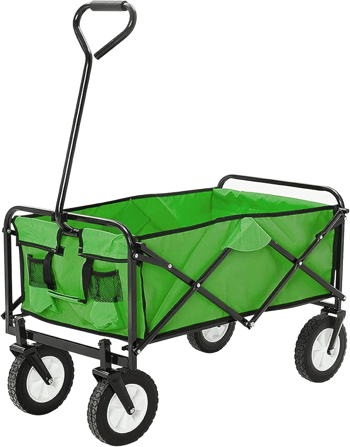 Beach Portable Trolley, Collapsible Utility Cart 80kg Multicolor Camping Beach Outdoor Picnic(Green)