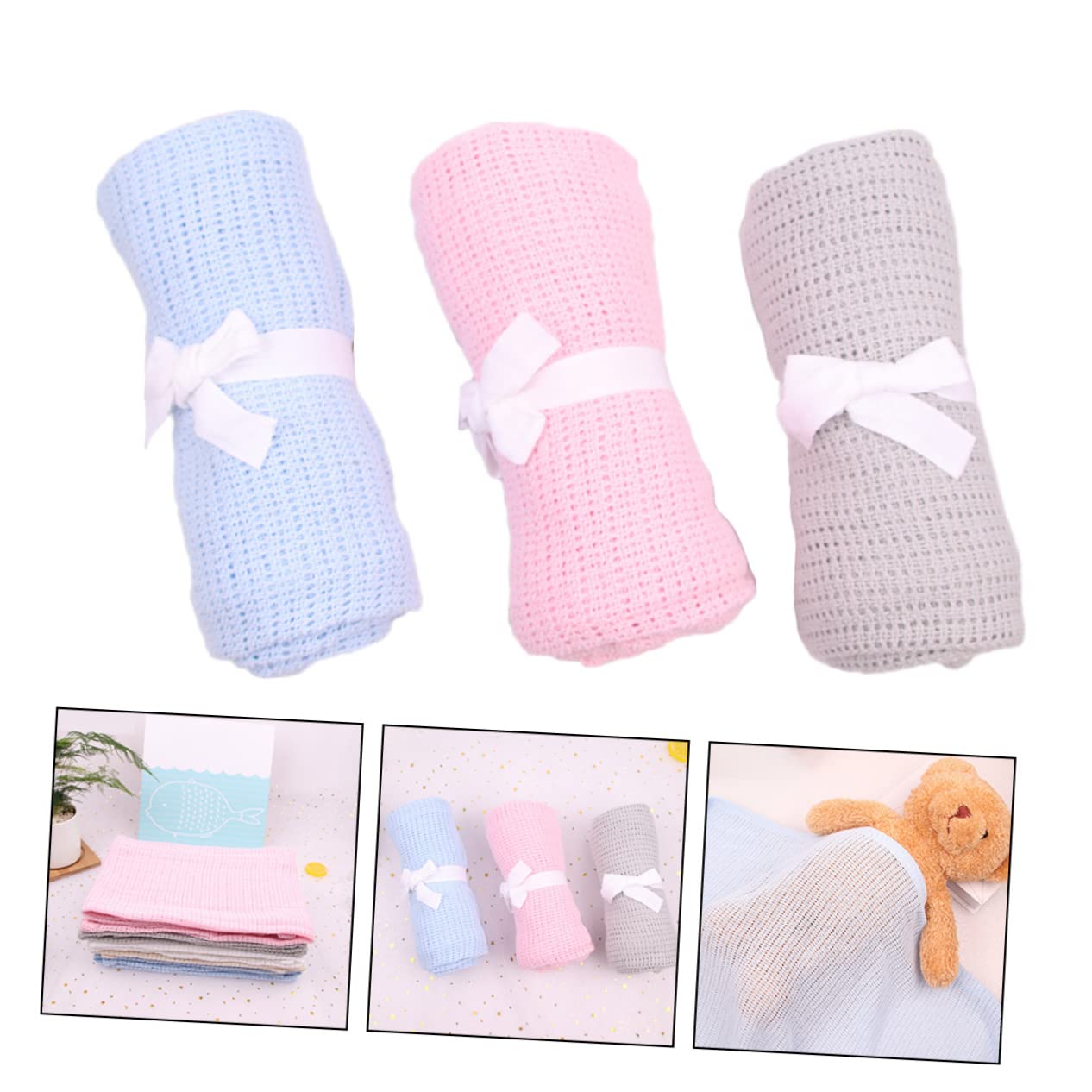 Toyvian 6stücke Teiliges Babydecke Baumwolle Atmungsaktive Und Weiche Pucktücher Rosa Für Neugeborene Wickeln Und