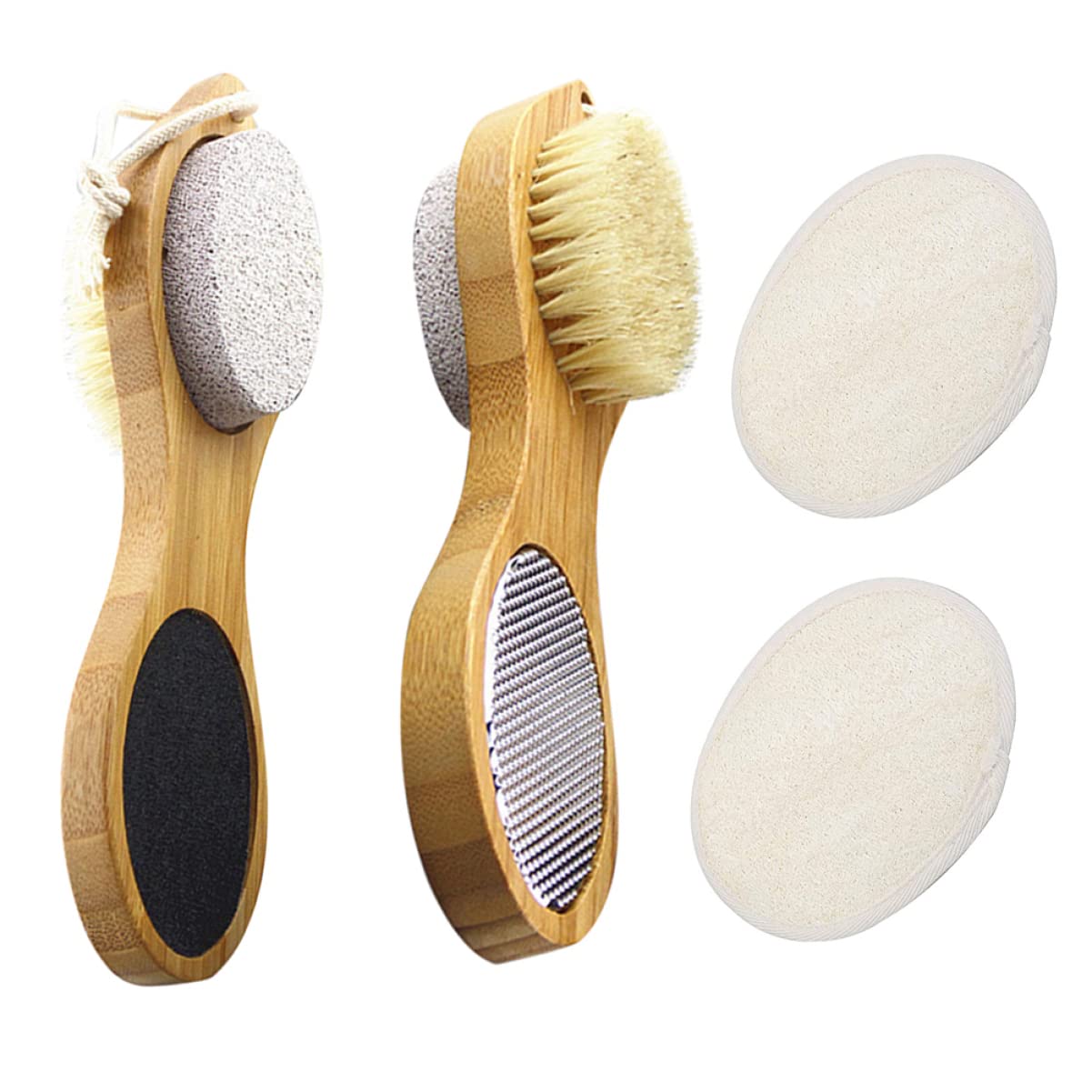 HONMEET 1 Set Foot Exfoliating Tools Kit Pedicure Accessories Foot Rubbing Board Pumice Stone Brush