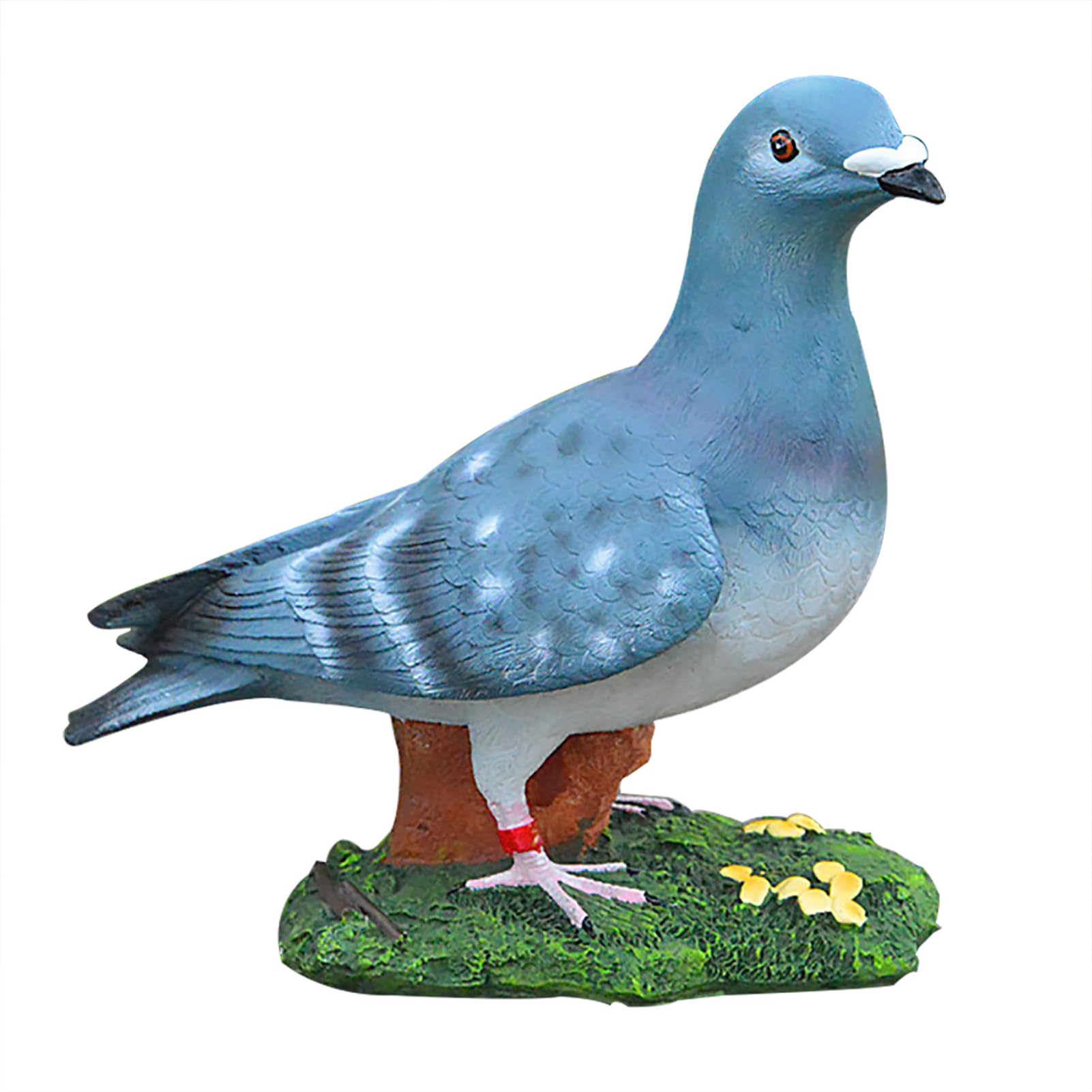 Kabxhueo Realistic Pigeon Garden Ornaments Lifelike Bird Statue Resin Sculpture Decorations for Hoom/Outdoor Decor for Bedroom Patio Yard Lawn, Gift for Bird Lovers Christmas,B Gray,24 * 16 * 22CM