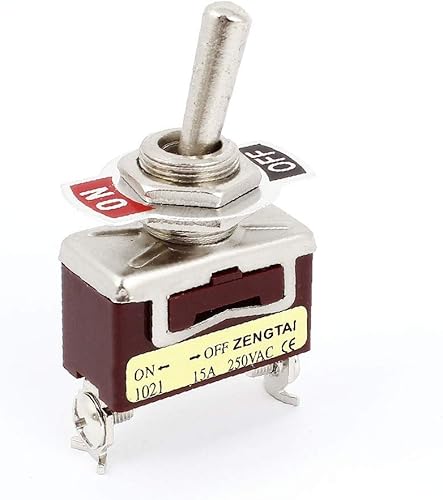 X-DREE AC 250V 15A Waterproof ON-OFF 2 Terminal SPST Latching Toggle Switch(Interruttore a levetta a chiusura rapida con interruttore SPST a 2 vie A