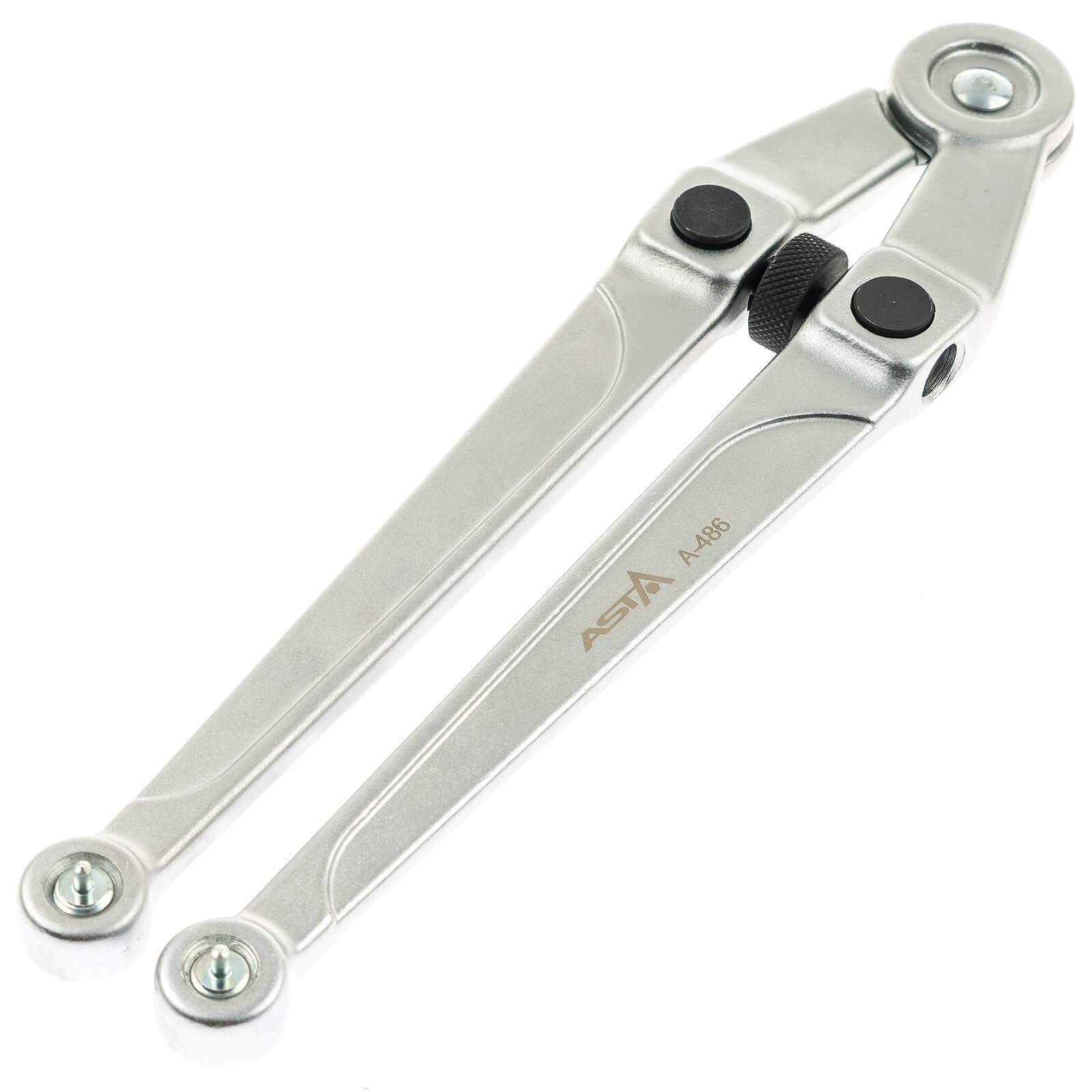 A-486 Juego con llave de pivotes ajustable y pares de pivotes, 10 piezas, 2,5 – 9 mm