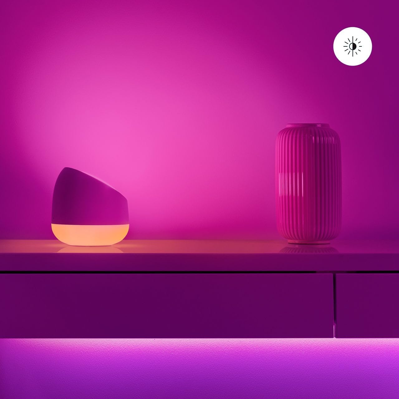 WiZ lampe à poser portable Wi-Fi couleur SQUIRE Wi-Fi 2200-6500K, Blanche, fonctionne avec Alexa, Google Assistant et Apple HomeKit