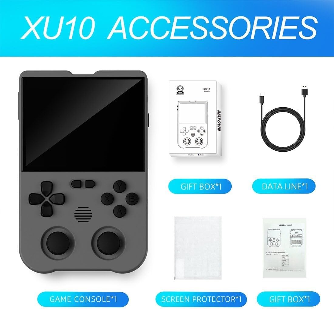 Amazon.com: XU10 Handheld Game Console with Built-in 10,000 Games