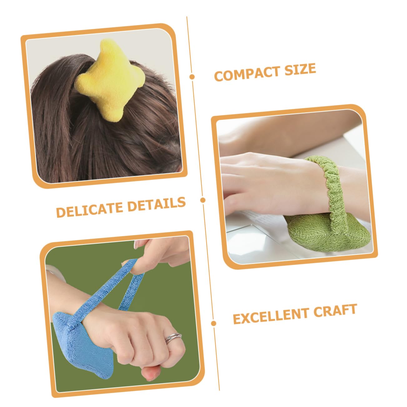 Operitacx 4 Set Cuscini Poggiapolsi Per Mouse Setoso Ergonomico Per Colori Vivaci Giallo Comfort E Facilità Pulizia Per Ufficio E Casa 4 Pezzi*4