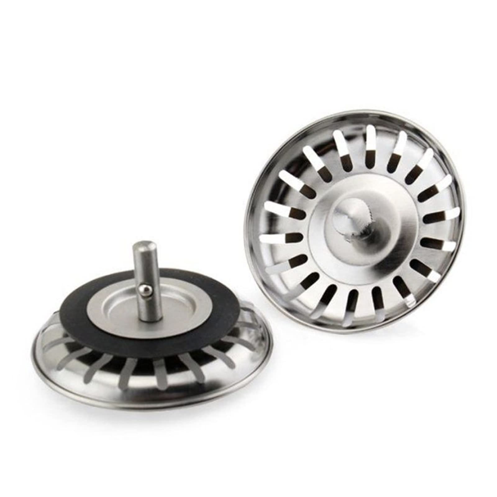 Accesorios de la cubierta de sellado de fugas Tapón de desagüe del lavabo Tapones de la cubierta del desagüe del fregadero(White)