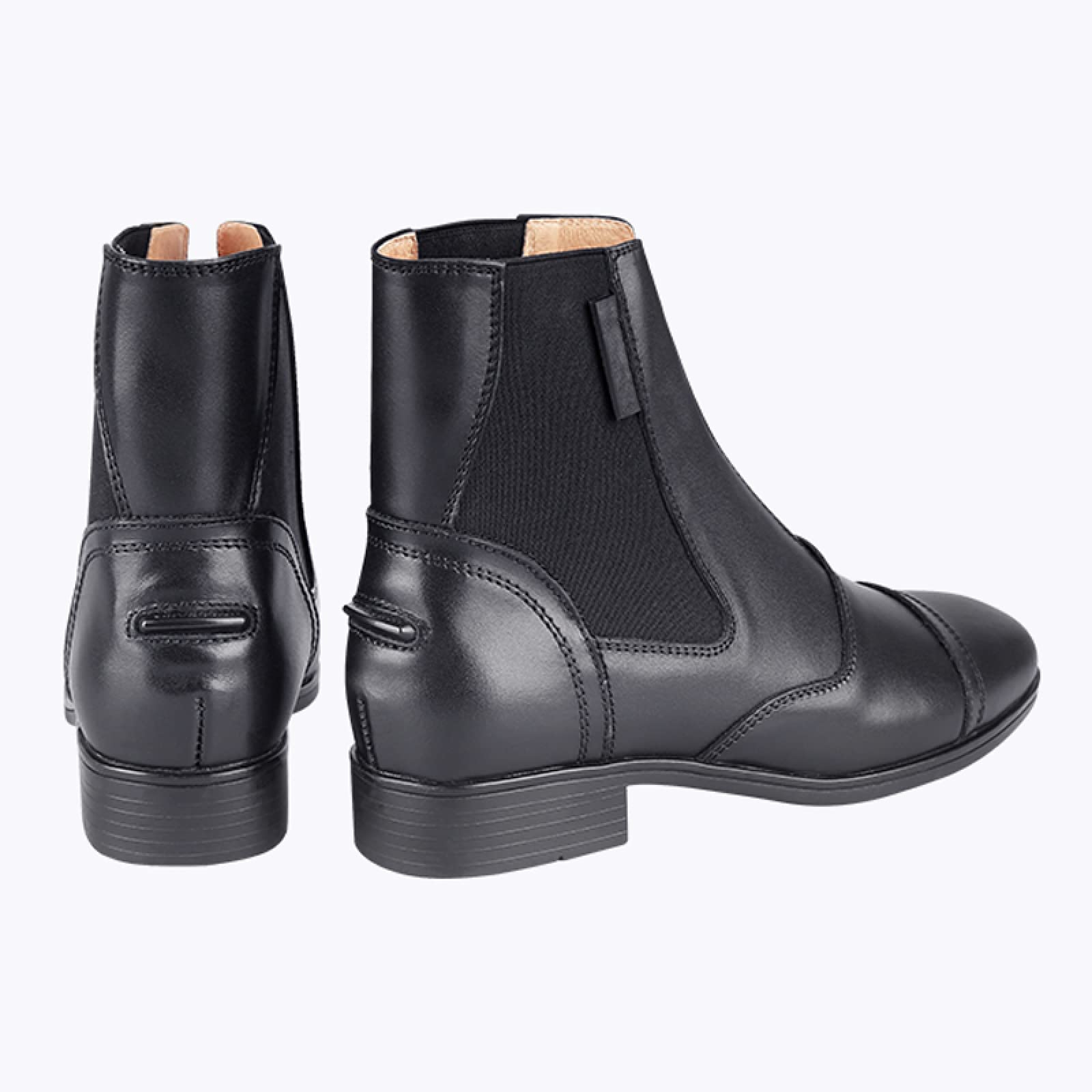 LEBEE Botas de Montar a Caballo Botas ecuestres Botas Impermeables de Piel de Vaca al Aire Libre,Black-39