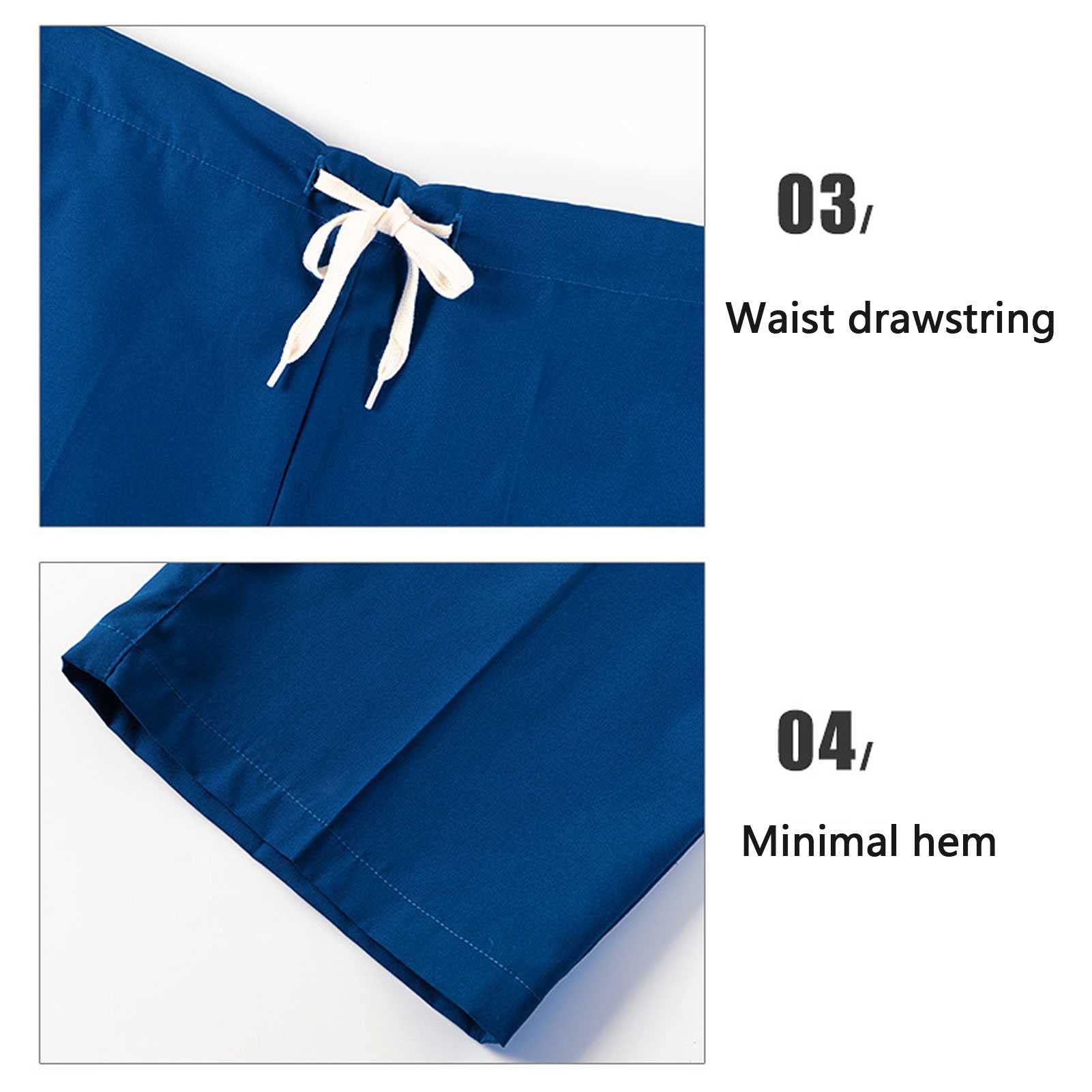Unisex Medizinische Uniform Set mit Kasack und Hose, Pflege Berufsbekleidung, Weich und Bequem