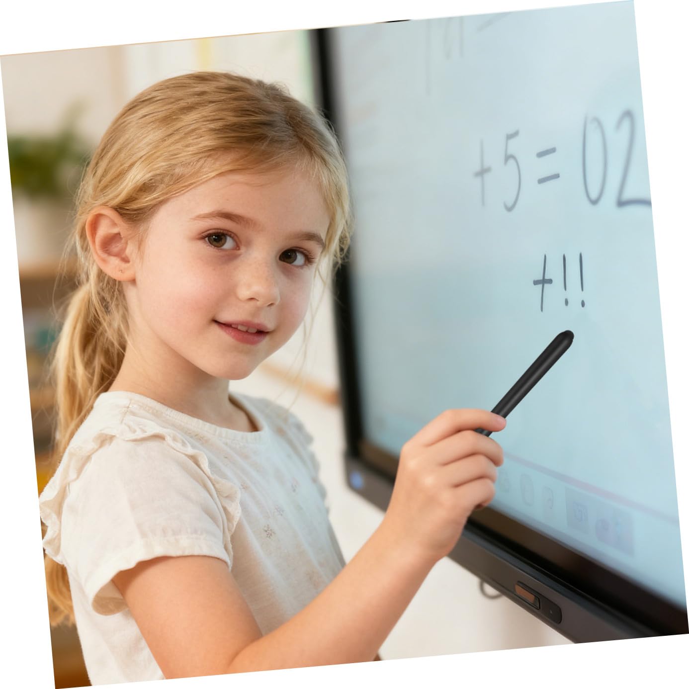 2 Stück Stylus Stift mit Dual Tip Design Präziser Touchscreen Stift aus ABS für Teaching in One Maschine für Lehrer und Business Meeting