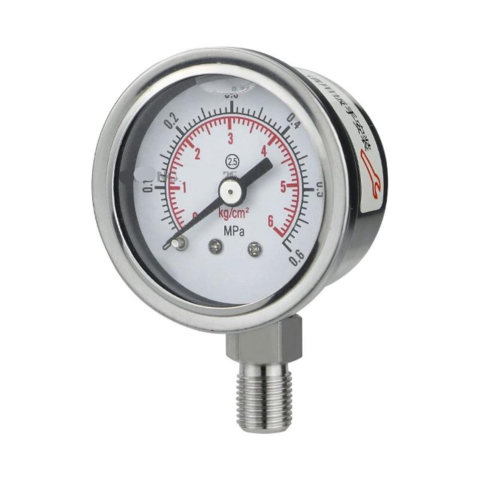 Manómetro sísmico de acero inoxidable YN100BF, manómetro de presión de aire, agua y aceite(0-4Mpa)